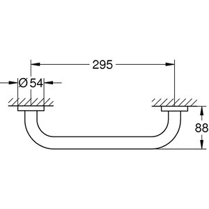 Bara de sprijin pentru cada GROHE Essentials 40421001, 34.9cm, argintiu Bara de sprijin pentru cada GROHE Essentials 40421001, 34.9cm, argintiu