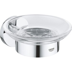Savoniera cu suport GROHE Essentials 40444001, argintiu Savoniera cu suport GROHE Essentials 40444001, argintiu
