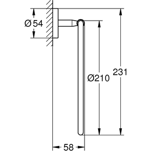 Inel prosop GROHE Bau Cosmopolitan 40460001, crom Inel prosop GROHE Bau Cosmopolitan 40460001, crom