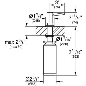 Dispenser sapun lichid GROHE 40535AL0, 500 ml, alama, antracit Dispenser sapun lichid GROHE 40535AL0, 500 ml, alama, antracit