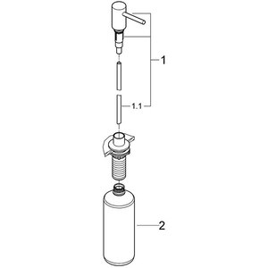 Dispenser sapun lichid GROHE 40535AL0, 500 ml, alama, antracit Dispenser sapun lichid GROHE 40535AL0, 500 ml, alama, antracit