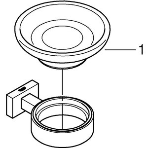Savoniera GROHE Essentials Cube 40754001, argintiu Savoniera GROHE Essentials Cube 40754001, argintiu