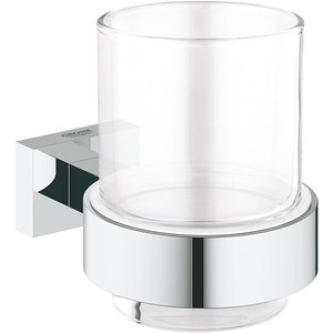 Set pahar baie GROHE Essentials Cube 40755001, argintiu Set pahar baie GROHE Essentials Cube 40755001, argintiu