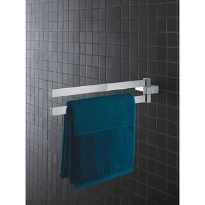 Suport prosop dublu GROHE Selection Cube 40768000, 40cm, argintiu Suport prosop dublu GROHE Selection Cube 40768000, 40cm, argintiu