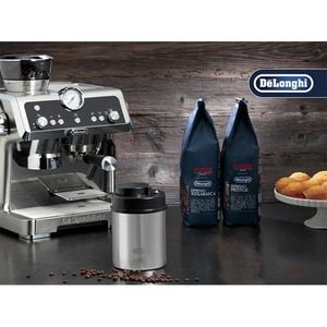 Recipient cu vidare pentru cafea DELONGHI DLSC063, argintiu-negru Recipient cu vidare pentru cafea DELONGHI DLSC063, argintiu-negru