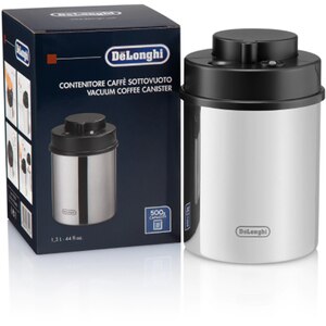 Recipient cu vidare pentru cafea DELONGHI DLSC063, argintiu-negru Recipient cu vidare pentru cafea DELONGHI DLSC063, argintiu-negru