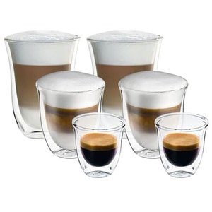 Set pahare cafea DELONGHI MIX, 6 piese, 90-330 ml, sticla Set pahare cafea DELONGHI MIX, 6 piese, 90-330 ml, sticla