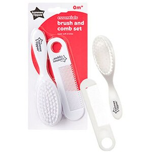 Set pieptan si perie TOMMEE TIPPEE, 0 luni +, alb Set pieptan si perie TOMMEE TIPPEE, 0 luni +, alb