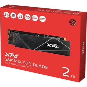 Solid-State Drive (SSD) ADATA XPG Gammix S70 Blade, 2TB, PCI Express 4.0 x4, M.2, AGAMMIXS70B-2T-CS Solid-State Drive (SSD) ADATA XPG Gammix S70 Blade, 2TB, PCI Express 4.0 x4, M.2, AGAMMIXS70B-2T-CS