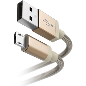 Cablu date HAMA Metal 183335, USB-A - MicroUSB, 1.5m, auriu Cablu date HAMA Metal 183335, USB-A - MicroUSB, 1.5m, auriu