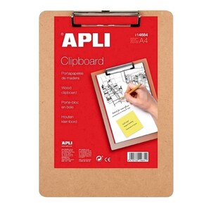 Clipboard APLI, A4, lemn, maro Clipboard APLI, A4, lemn, maro