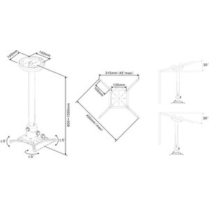 Suport tavan pentru videoproiector MULTIBRACKETS MB-0742 Suport tavan pentru videoproiector MULTIBRACKETS MB-0742