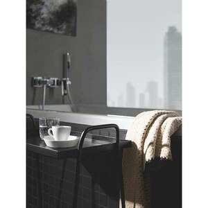 Baterie cada-dus GROHE Eurocube 23140000, metal, crom Baterie cada-dus GROHE Eurocube 23140000, metal, crom