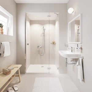Baterie lavoar GROHE Bauloop 23335001, marimea S, alama, argintiu Baterie lavoar GROHE Bauloop 23335001, marimea S, alama, argintiu