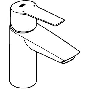 Baterie lavoar GROHE Start 23550002, marimea S, alama, argintiu Baterie lavoar GROHE Start 23550002, marimea S, alama, argintiu