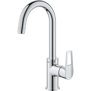 Baterie lavoar GROHE Bauloop 23763001, marimea L, alama, argintiu Baterie lavoar GROHE Bauloop 23763001, marimea L, alama, argintiu