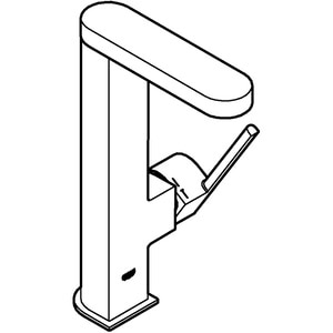 Baterie lavoar GROHE Plus 23844003, marimea L, alama, argintiu Baterie lavoar GROHE Plus 23844003, marimea L, alama, argintiu