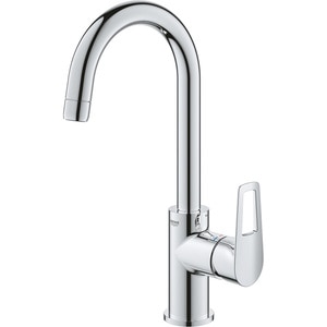 Baterie lavoar GROHE Bauloop 23891001, marimea L, alama, argintiu Baterie lavoar GROHE Bauloop 23891001, marimea L, alama, argintiu