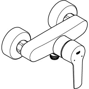 Baterie dus GROHE Start 24208002, alama, argintiu Baterie dus GROHE Start 24208002, alama, argintiu