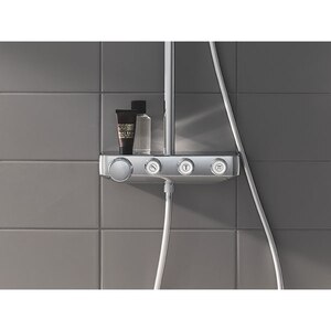 Sistem dus GROHE Euphoria SmartControl 310 26507000, termostat, 3 functii, argintiu Sistem dus GROHE Euphoria SmartControl 310 26507000, termostat, 3 functii, argintiu