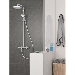 Sistem dus GROHE Tempesta Cosmopolitan 250 26670000, termostat, 2 functii, crom Sistem dus GROHE Tempesta Cosmopolitan 250 26670000, termostat, 2 functii, crom