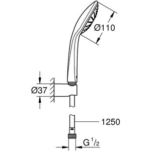 Set dus para GROHE Euphoria 110 27354000, 1 functie, crom Set dus para GROHE Euphoria 110 27354000, 1 functie, crom