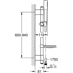 Coloana dus GROHE Euphoria Cosmopilitan Stick 27368000, 1 functie, argintiu Coloana dus GROHE Euphoria Cosmopilitan Stick 27368000, 1 functie, argintiu