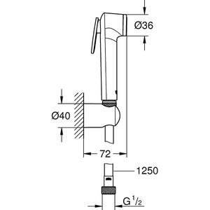 Set dus igienic GROHE Tempesta-F Trigger 27812IL1, 1 functie, alb Set dus igienic GROHE Tempesta-F Trigger 27812IL1, 1 functie, alb