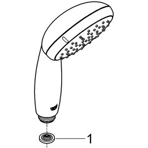 Para dus GROHE Vitalio Go 100 27940000, 1 functie, crom Para dus GROHE Vitalio Go 100 27940000, 1 functie, crom