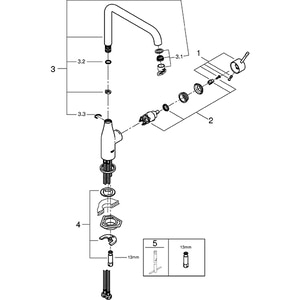 Baterie bucatarie GROHE Essence 30269A00, metal, grafit Baterie bucatarie GROHE Essence 30269A00, metal, grafit