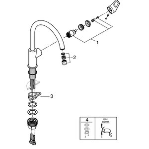 Baterie bucatarie GROHE Bauloop 31368001, metal, crom Baterie bucatarie GROHE Bauloop 31368001, metal, crom