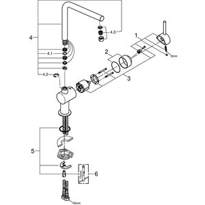 Baterie bucatarie GROHE Minta 31375AL0, metal, antracit Baterie bucatarie GROHE Minta 31375AL0, metal, antracit