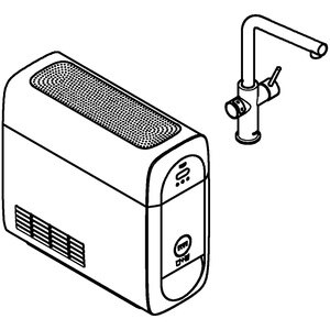Baterie bucatarie cu unitate de racire si filtru GROHE Blue Home 31454KS1, alama, negru Baterie bucatarie cu unitate de racire si filtru GROHE Blue Home 31454KS1, alama, negru