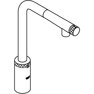 Baterie bucatarie GROHE Minta Smartcontrol 31613A00, tip L, alama, gri antracit Baterie bucatarie GROHE Minta Smartcontrol 31613A00, tip L, alama, gri antracit