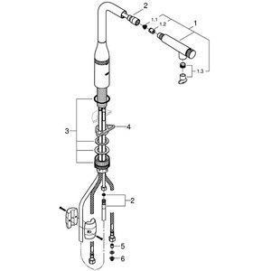 Baterie bucatarie GROHE Essence Smartcontrol 31615A00, dus extractibil, metal, antracit Baterie bucatarie GROHE Essence Smartcontrol 31615A00, dus extractibil, metal, antracit