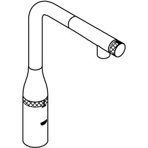 Baterie bucatarie GROHE Essence Smartcontrol 31615DC0, dus extractibil, alama, argintiu inchis Baterie bucatarie GROHE Essence Smartcontrol 31615DC0, dus extractibil, alama, argintiu inchis