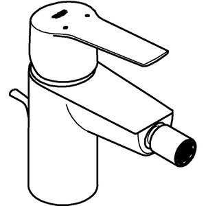 Baterie bideu GROHE Start 32560002, marimea S, alama, argintiu Baterie bideu GROHE Start 32560002, marimea S, alama, argintiu