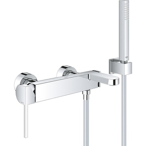 Set baterie cada si dus GROHE Plus 33547003, metal, argintiu Set baterie cada si dus GROHE Plus 33547003, metal, argintiu