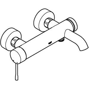 Baterie cada-dus GROHE New Essence 33624GL1, divertor automat, alama, auriu Baterie cada-dus GROHE New Essence 33624GL1, divertor automat, alama, auriu