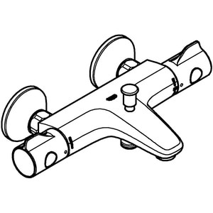 Baterie cada-dus GROHE Grohtherm 800 34576000, alama, argintiu Baterie cada-dus GROHE Grohtherm 800 34576000, alama, argintiu