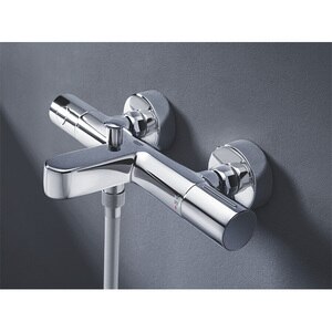 Baterie cada GROHE Precision get 34774000, termostat, alama, argintiu Baterie cada GROHE Precision get 34774000, termostat, alama, argintiu