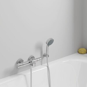 Baterie cada GROHE Precision get 34774000, termostat, alama, argintiu Baterie cada GROHE Precision get 34774000, termostat, alama, argintiu