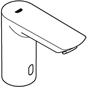 Baterie lavoar cu senzor infrarosu GROHE Bau Cosmopolitan E 36452000, baterie Litiu 6V, alama, argintiu Baterie lavoar cu senzor infrarosu GROHE Bau Cosmopolitan E 36452000, baterie Litiu 6V, alama, argintiu