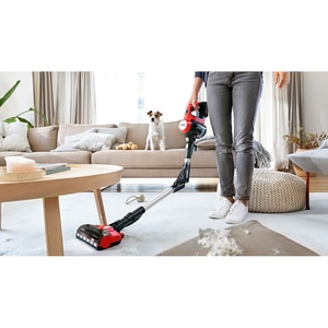 Aspirator vertical 2in1 BOSCH Unlimited 7 BCS711PET, 0.3l, 18V, autonomie max 40 min, Quick Stan, rosu-negru Aspirator vertical 2in1 BOSCH Unlimited 7 BCS711PET, 0.3l, 18V, autonomie max 40 min, Quick Stan, rosu-negru