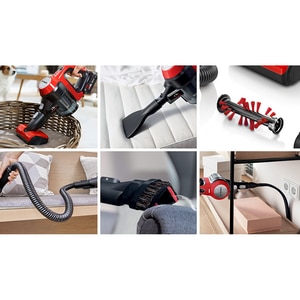 Aspirator vertical 2in1 BOSCH Unlimited 7 BCS711PET, 0.3l, 18V, autonomie max 40 min, Quick Stan, rosu-negru Aspirator vertical 2in1 BOSCH Unlimited 7 BCS711PET, 0.3l, 18V, autonomie max 40 min, Quick Stan, rosu-negru