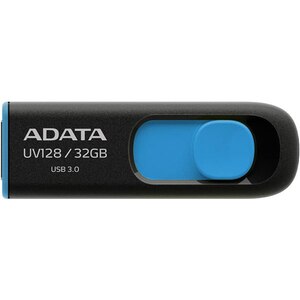 Memorie USB ADATA UV128, 32GB, USB 3.2 Gen1, negru-albastru Memorie USB ADATA UV128, 32GB, USB 3.2 Gen1, negru-albastru