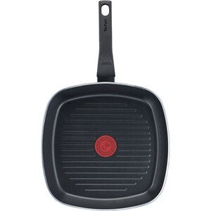 Tigaie grill TEFAL Simply Clean B5674053, 26x26cm, aluminiu, Thermo Signal, negru Tigaie grill TEFAL Simply Clean B5674053, 26x26cm, aluminiu, Thermo Signal, negru