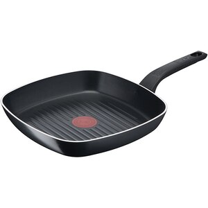Tigaie grill TEFAL Simply Clean B5674053, 26x26cm, aluminiu, Thermo Signal, negru Tigaie grill TEFAL Simply Clean B5674053, 26x26cm, aluminiu, Thermo Signal, negru