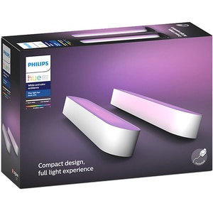 Pachet lampi inteligente PHILIPS Hue Play, lumina RGB, 6.6W, alb, 2 buc Pachet lampi inteligente PHILIPS Hue Play, lumina RGB, 6.6W, alb, 2 buc