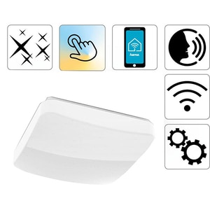 Plafoniera LED Smart HAMA 176546, 10W, 1500lm, Wi-Fi, lumina variabila, alb Plafoniera LED Smart HAMA 176546, 10W, 1500lm, Wi-Fi, lumina variabila, alb